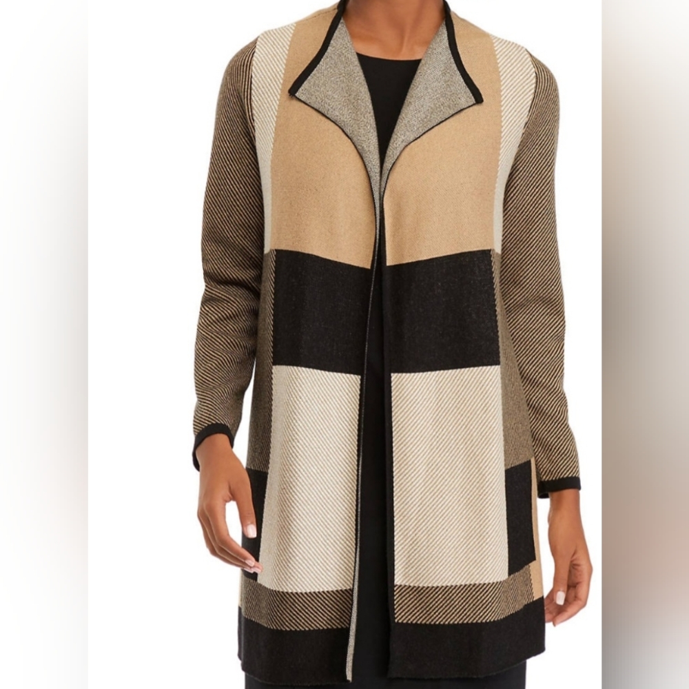 Kasper Women's Geometric Color Blocked Sweater